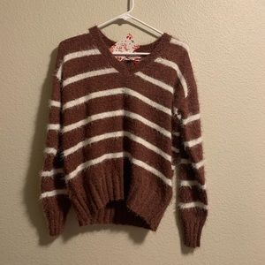 NWT striped v-neck sweater